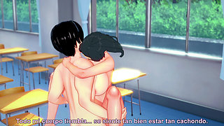 with busty TEACHER after classes Ahegao 3D Hentai included