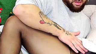 No Fuck No, if You Want You Can Touch My Pussy From Above the Pantyhose While I Touch Your Cock!