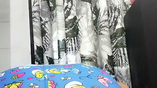 Sexy Filipina MILF, Shaking, Rubbing, & Smacking Her Big Smurf Ass & Pussy