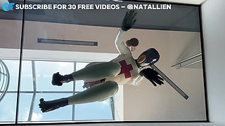 Latex Doll Creamy Dildo Masturbation