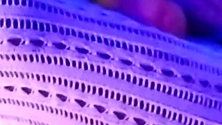 Masturbating with White Fishnet Stockings Between the Thighs of My Charming Black Slut