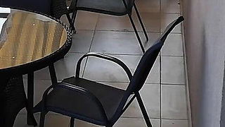 Watching My Neighbor Masturbating on Terrace