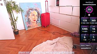 Big boobs camgirl rides her toy on webcam