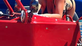Cum wash the sand rail with me