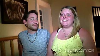 Big boned delivers passionate blond hair babe