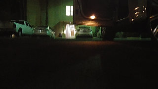 Thick BBW Wife in Lingerie in Public Hotel Parking Lot! Badblondiemonroe