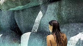 Hot Monika Fox Poses In Sexy Pink Bikini In Exotic Locations