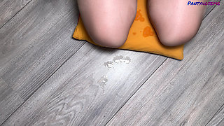 Hot Babe Ashley in Shiny Pantyhose Has Sex with Step Brother