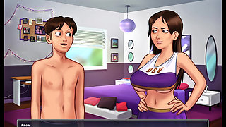 I fuck my goth girlfriend on the bike . Summertime_saga