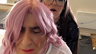 Hotel Pegging with Sissy Sophie and My Big Black Cock