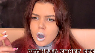 Redhead Smoke Sesh Sexy Drag and Seductive Exhale