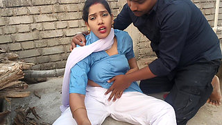 18 Years Virgin College Girl Big Boob Press by Her Step Stepbrother in Outdoor Desi Girl