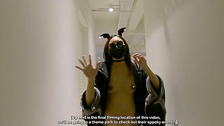 Amateur real small titted party teen slammed in gym class