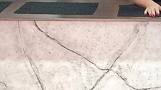 In the Kitchen My Best Friend’s MILF Wife Teases Me and We End up Fucking Hard with Vaginal Creampie