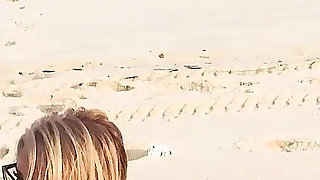 With Micro Bikini on Rio Beach