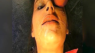 Glasses Drenched - Slut Takes Endless Facials and Cumshots
