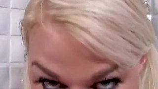 Beautiful Blonde London River POV Ardently Blowjob and Cum Swallow