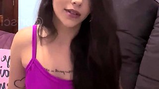 Naughty brunette determined to seduce the teacher!!!! JOI -