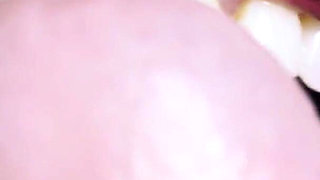 Sensual tongue blowjob