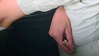 American Wife Masturbates in Parking Garage