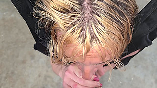Petite Blonde Gets Massive Facial In Sex Swing