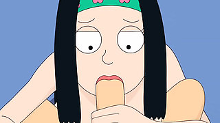 American girl fucking animation
