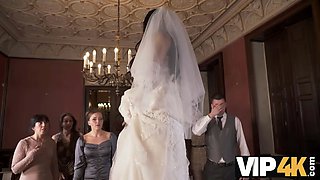 Vip4k. couple embarks hardcore in front of the guests after wedding ceremony