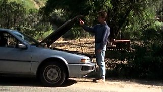 Vintage Blond Babe Plays With Black Rod