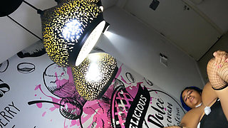 Hot Busty Girl Smoking and Sucking