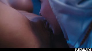 Busty Futa nun fucks Nata Gold right in the chapel