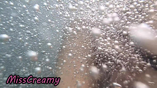 Public Pool Stepsister Dick Flash Risky Handjob Crowd Watching Cumshot 4K